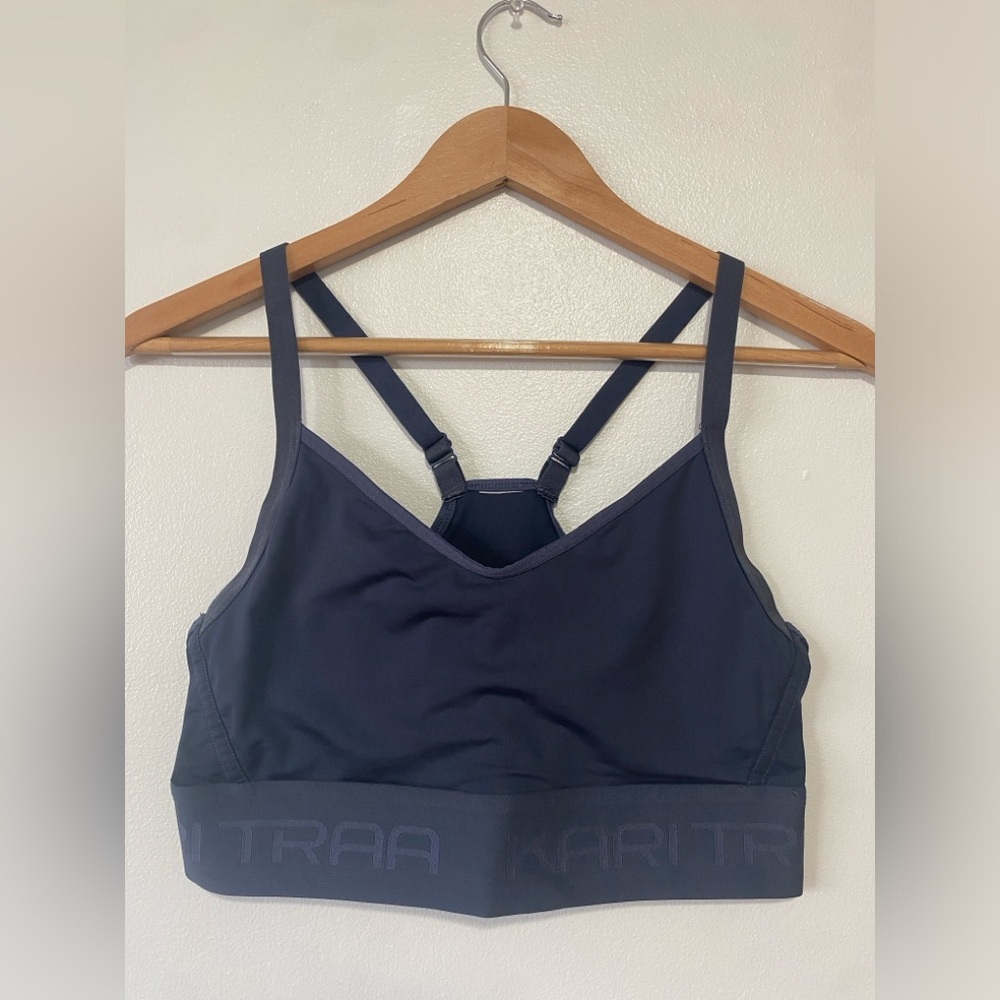 Kari Traa Navy Blue Sports Bra Racerback Medium Support Women's‎ Activewear